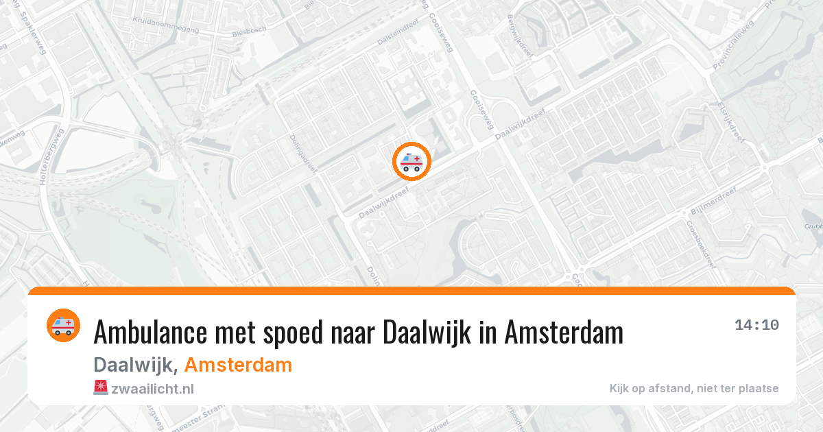 Ambulance met spoed naar Daalwijk in Amsterdam — 3 mei 2026
