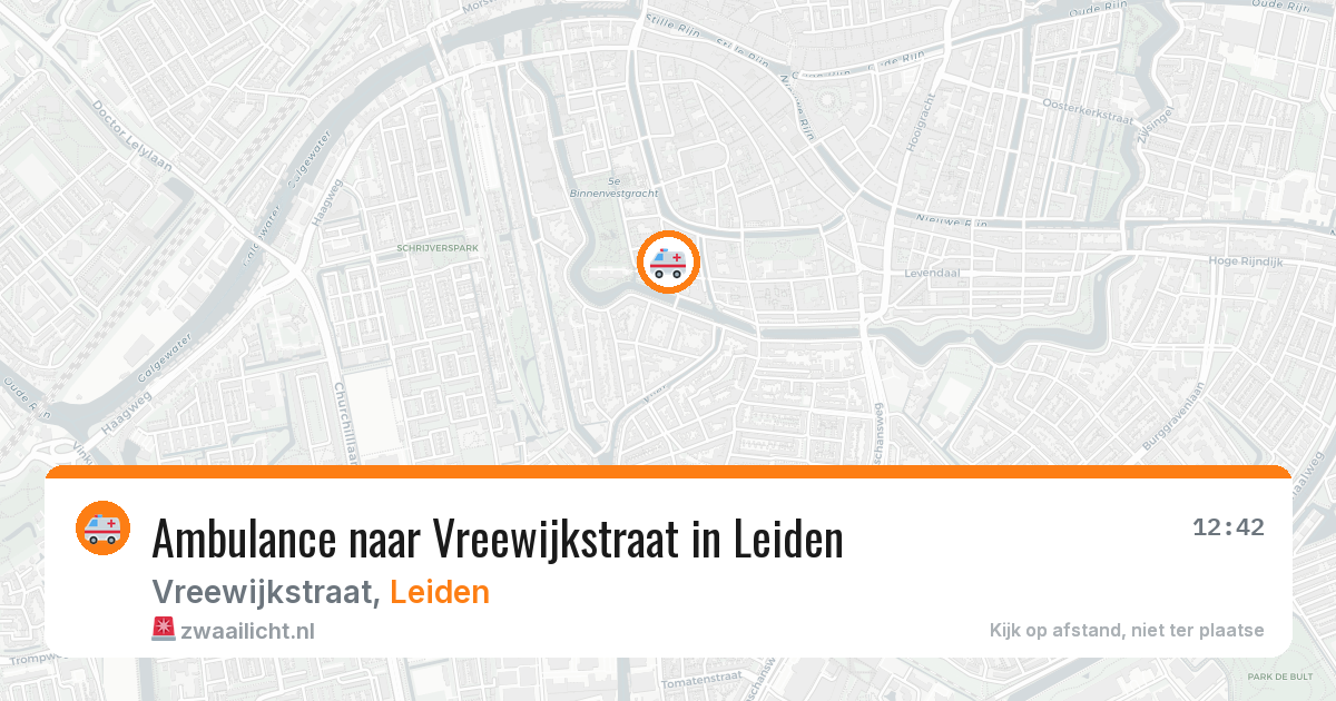 Ambulance naar Vreewijkstraat in Leiden — 7 aug 2026