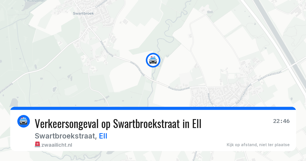 Verkeersongeval op Swartbroekstraat in Ell — 14 jun 2026