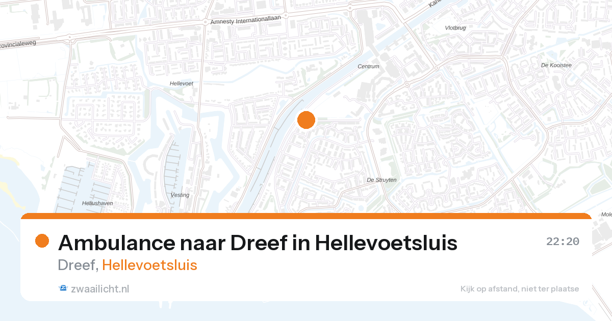Ambulance naar Dreef in Hellevoetsluis — 25 aug 2026