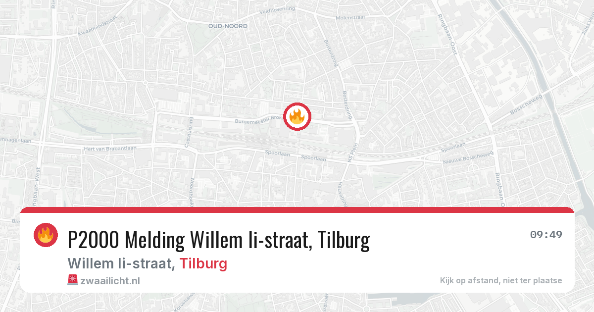 P2000 Melding Willem Ii-straat, Tilburg — 30 jan 2026