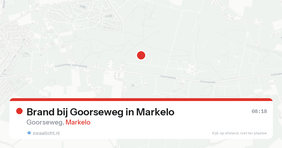 Brand bij Goorseweg in Markelo — 13 aug 2026