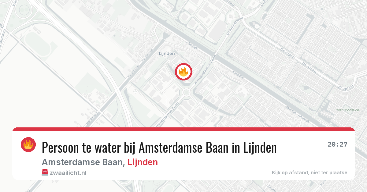 Persoon te water bij Amsterdamse Baan in Lijnden — 7 jun 2026