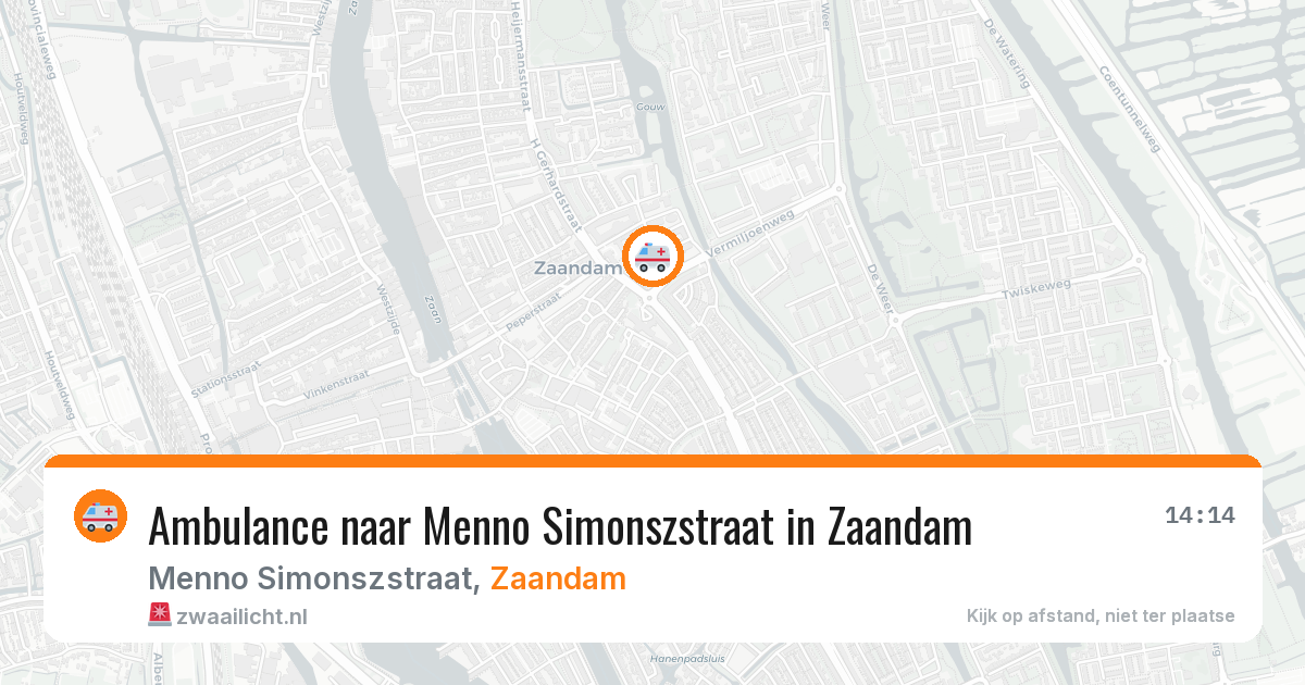 Ambulance naar Menno Simonszstraat in Zaandam — 1 jul 2026