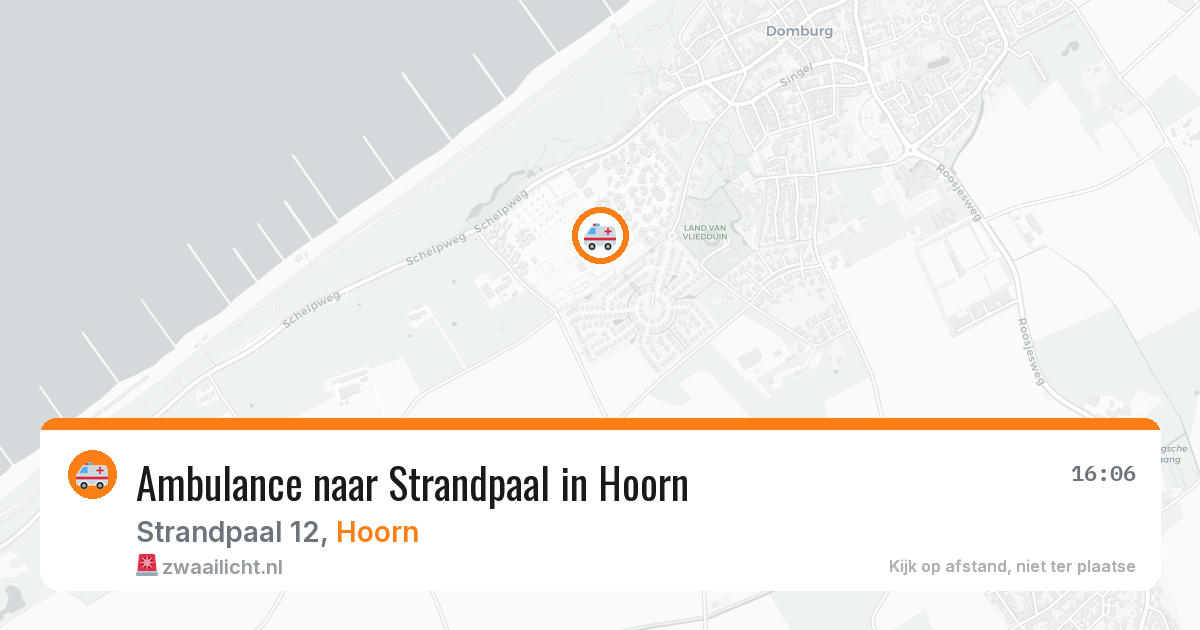 Ambulance naar Strandpaal in Hoorn — 6 aug 2026