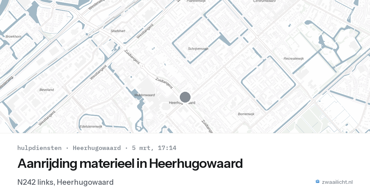 Aanrijding materieel in Heerhugowaard — 5 mrt 2026