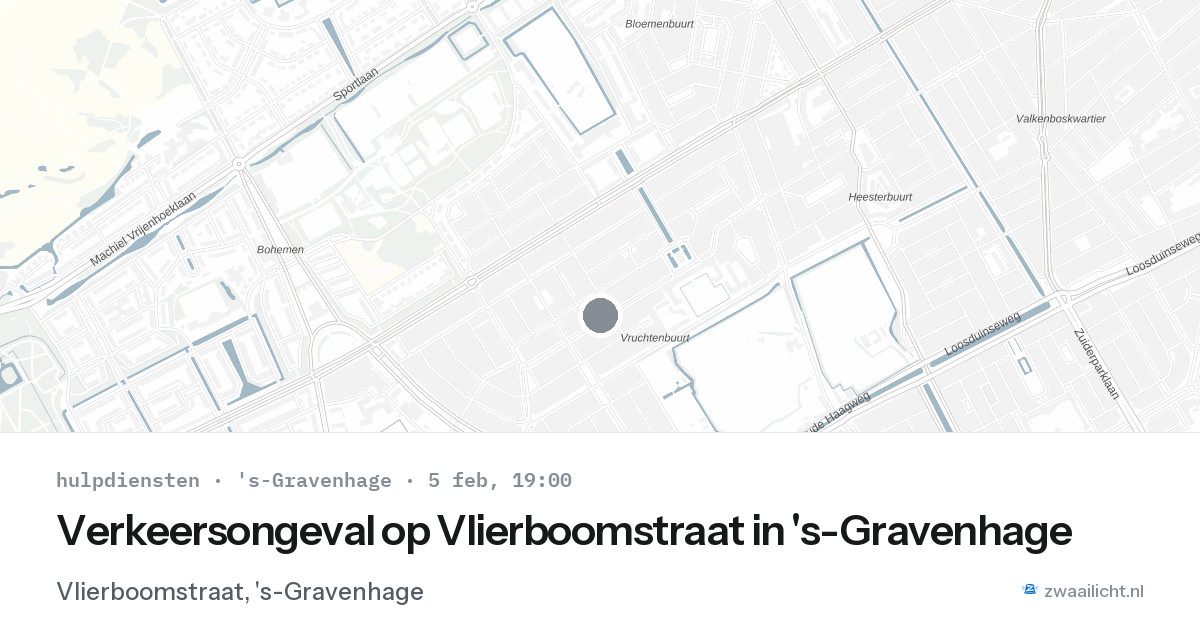 Verkeersongeval op Vlierboomstraat in 's-Gravenhage — 5 feb 2026