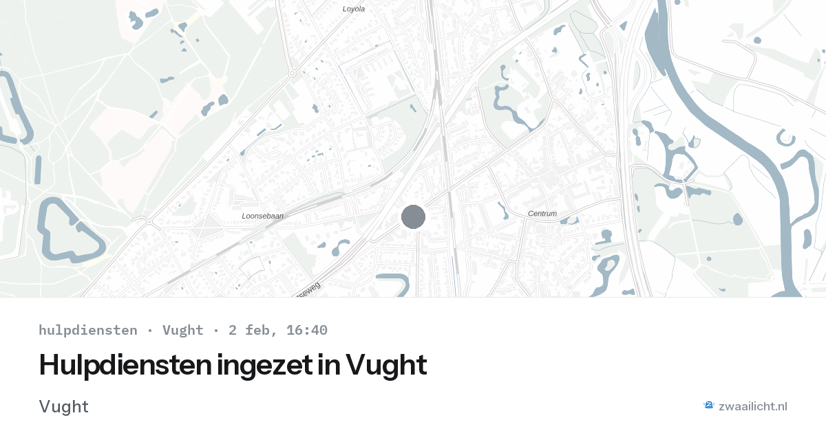 Hulpdiensten ingezet in Vught — 2 feb 2026 | 🚨 Zwaailicht.nl