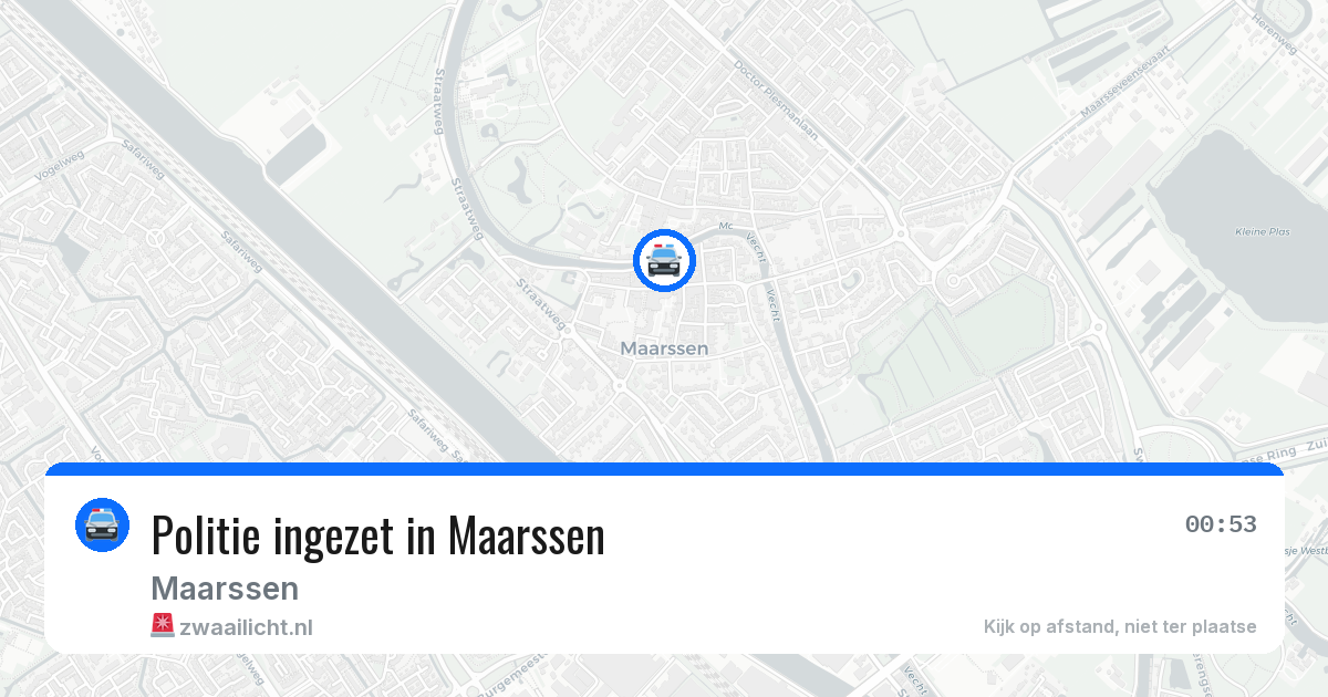 Politie ingezet in Maarssen — 3 jul 2026 | 🚨 Zwaailicht.nl