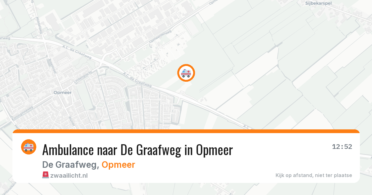 Ambulance naar De Graafweg in Opmeer — 9 jun 2026