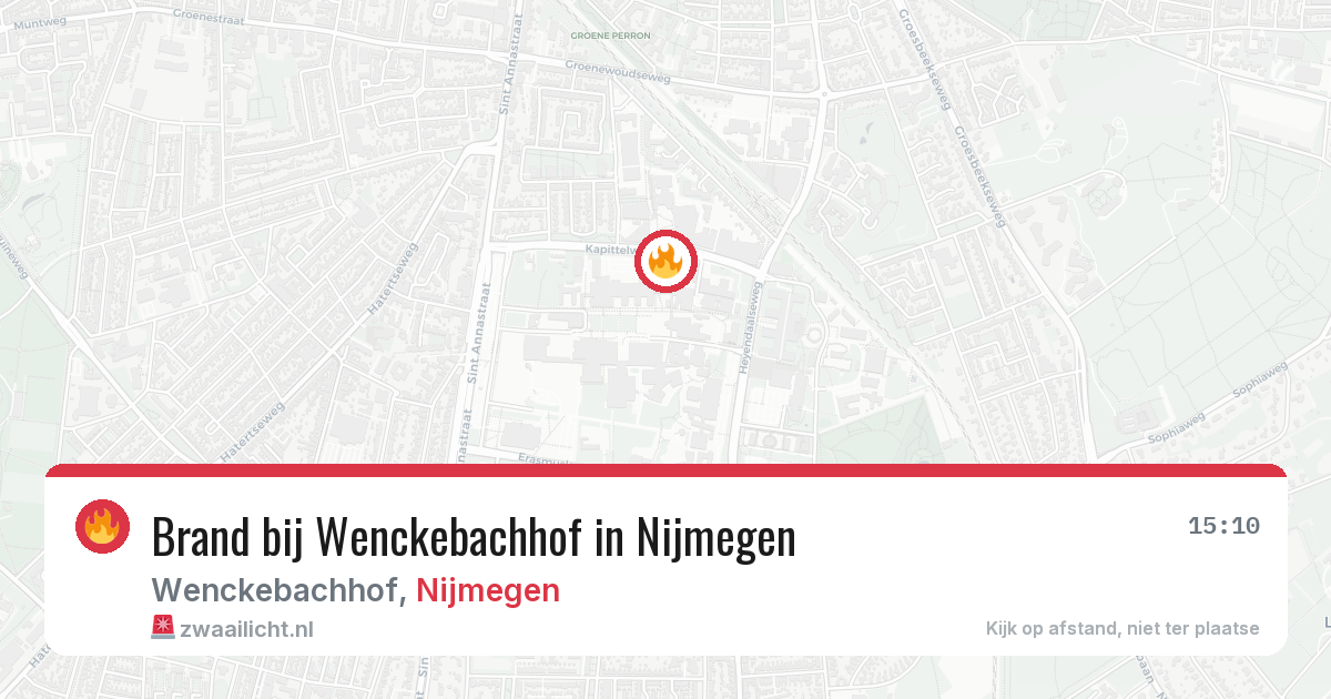 Brand bij Wenckebachhof in Nijmegen — 22 apr 2026