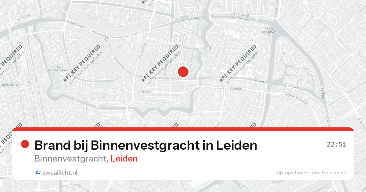 Brand bij Binnenvestgracht in Leiden — 14 mrt 2026
