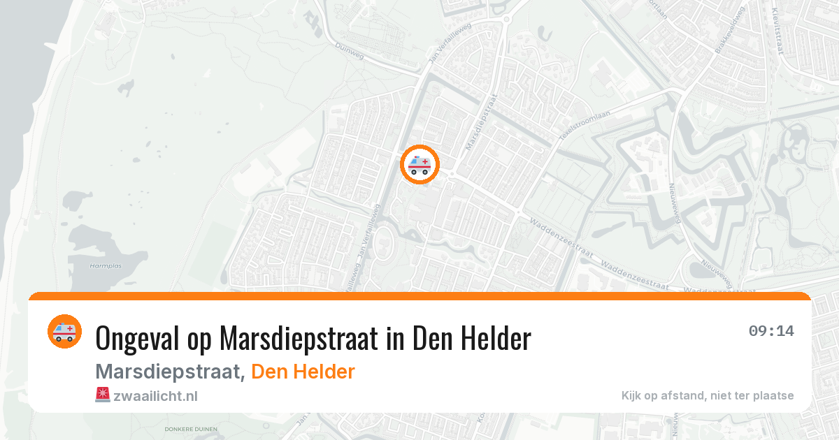 Ongeval op Marsdiepstraat in Den Helder — 7 mei 2026