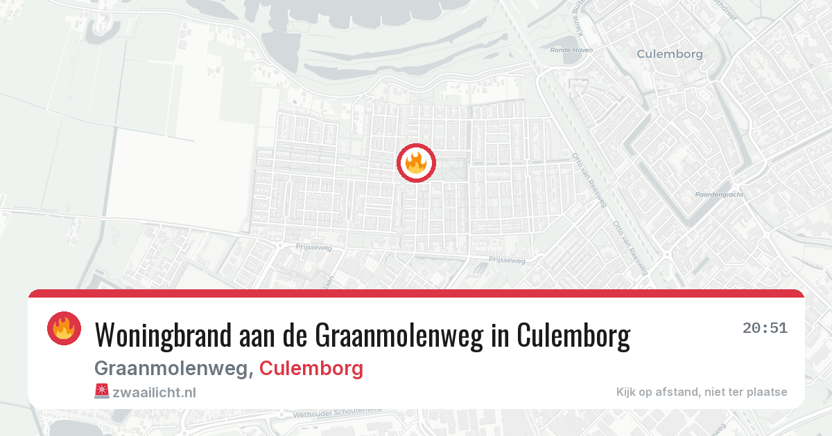 Woningbrand aan de Graanmolenweg in Culemborg — 9 aug 2026