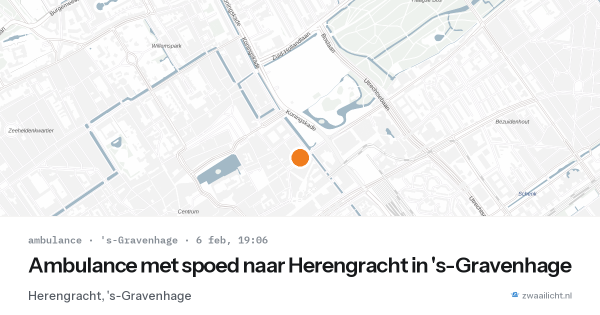 Ambulance met spoed naar Herengracht in 's-Gravenhage — 6 feb 2026