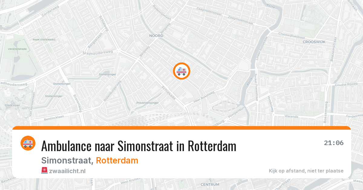 Ambulance naar Simonstraat in Rotterdam — 7 aug 2026