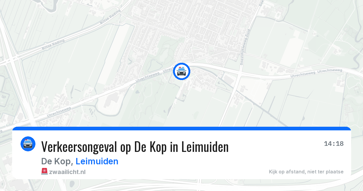 Verkeersongeval op De Kop in Leimuiden — 25 apr 2026