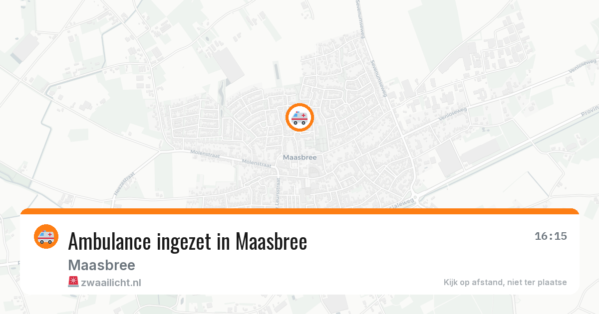 Ambulance ingezet in Maasbree — 30 jul 2026