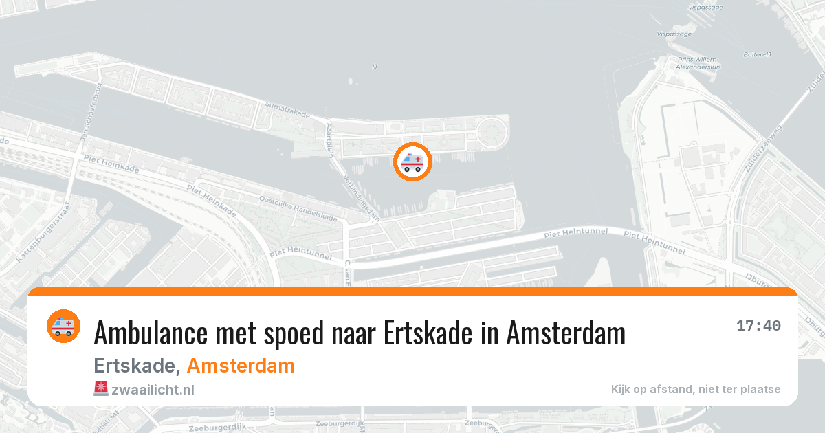 Ambulance met spoed naar Ertskade in Amsterdam — 26 mei 2026