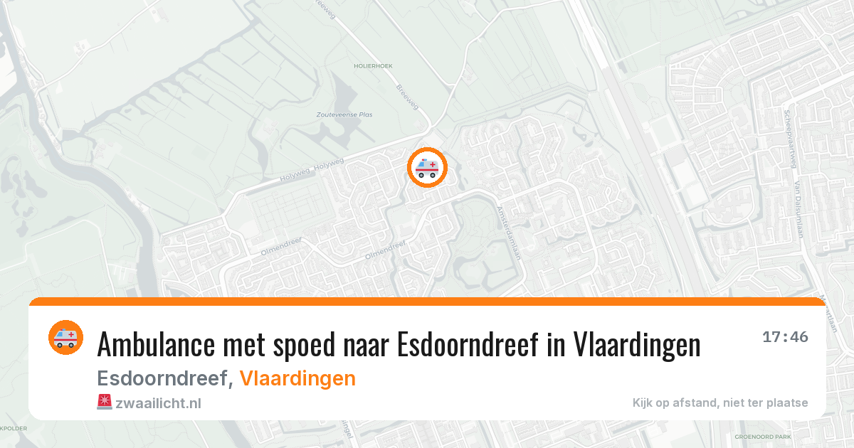 Ambulance met spoed naar Esdoorndreef in Vlaardingen — 28 jun 2026