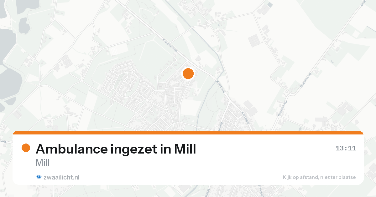 Ambulance ingezet in Mill — 16 aug 2026