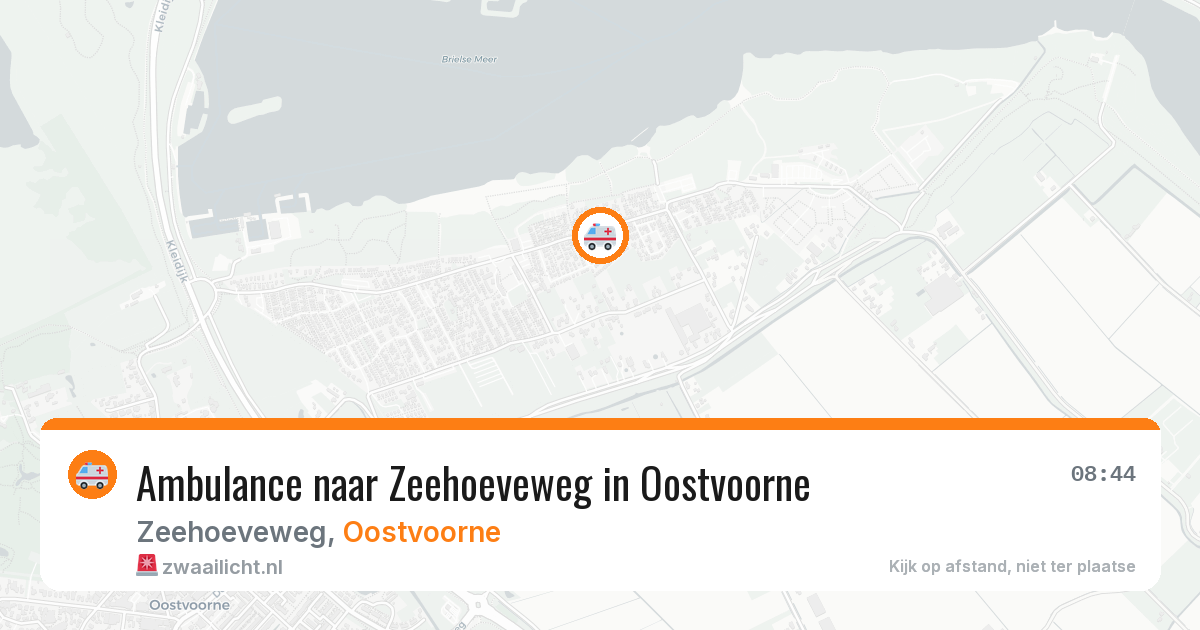 Ambulance naar Zeehoeveweg in Oostvoorne — 14 aug 2026