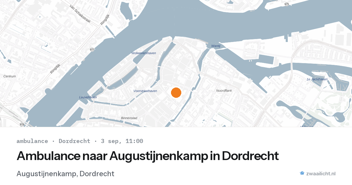 Ambulance naar Augustijnenkamp in Dordrecht — 3 sep 2026