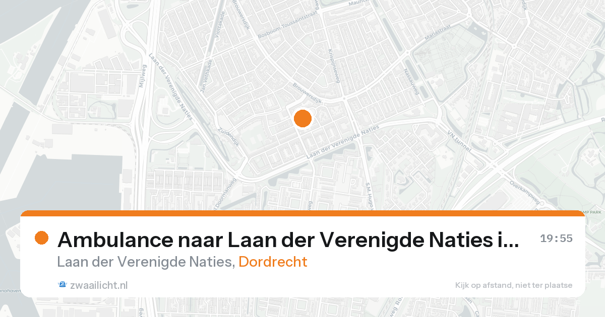 Ambulance naar Laan der Verenigde Naties in Dordrecht — 19 aug 2026