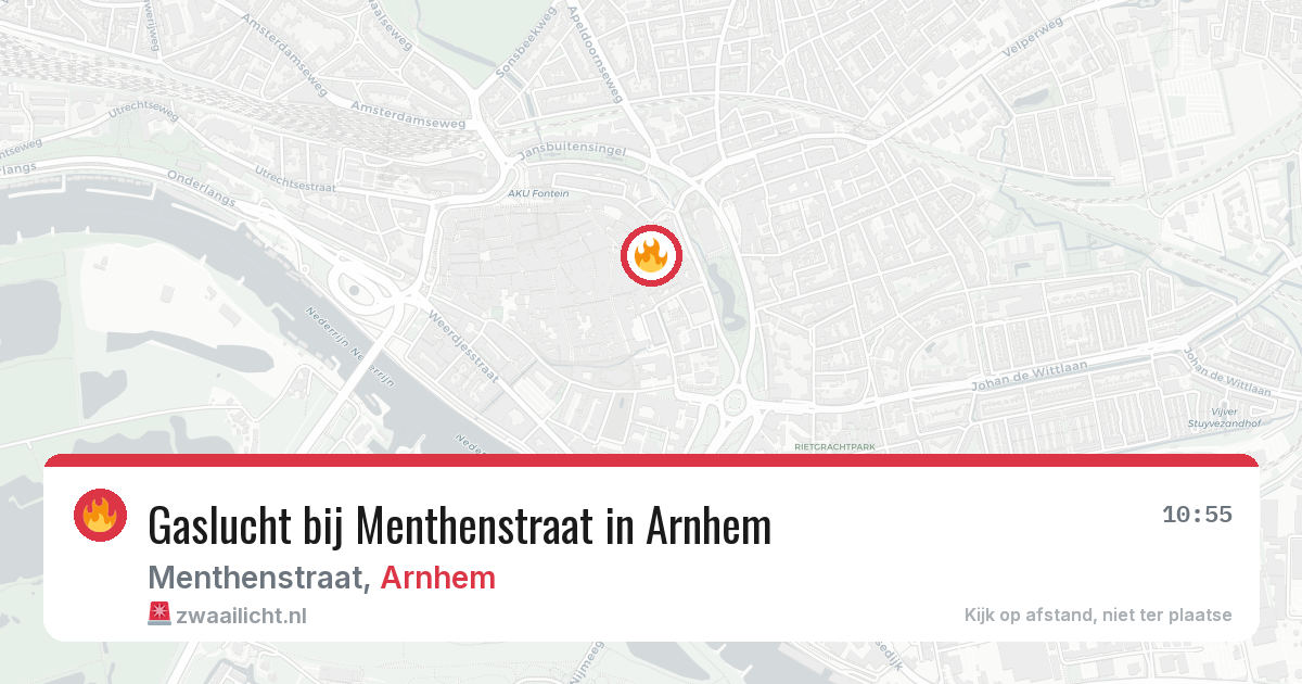 Gaslucht bij Menthenstraat in Arnhem — 29 apr 2026