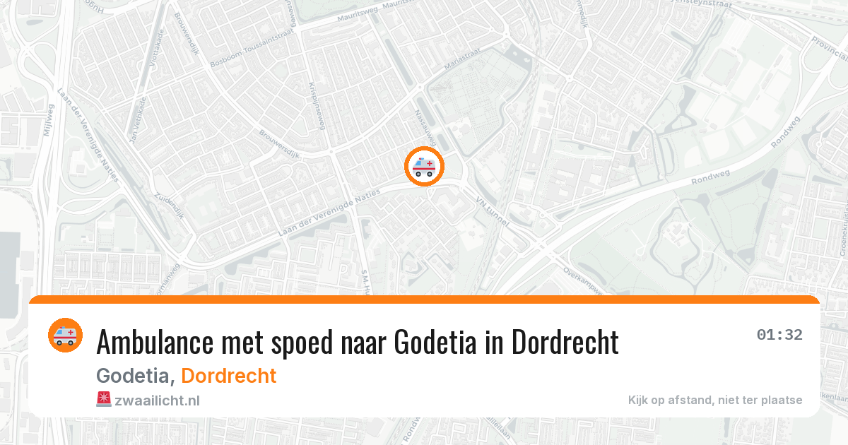 Ambulance met spoed naar Godetia in Dordrecht — 10 jul 2026