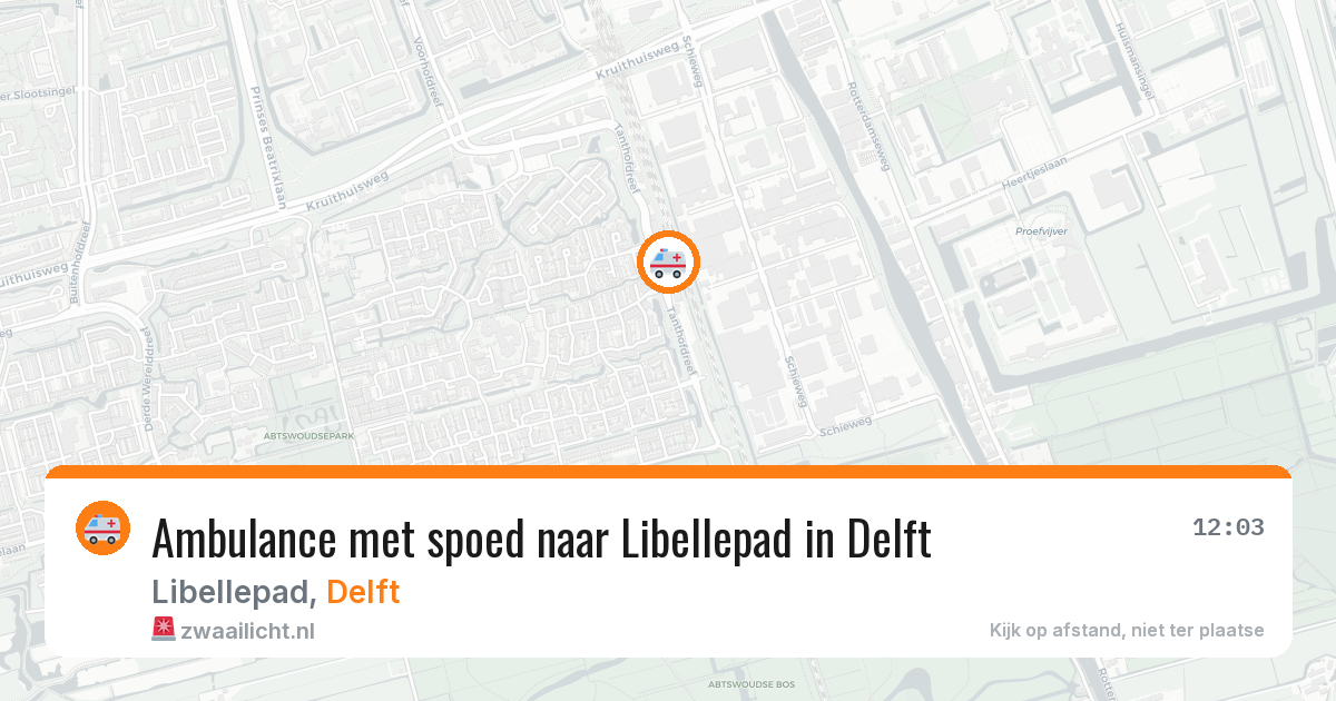 Ambulance met spoed naar Libellepad in Delft — 29 jan 2026