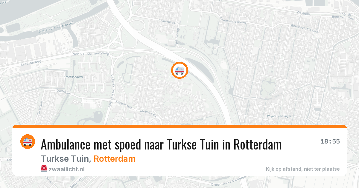 Ambulance met spoed naar Turkse Tuin in Rotterdam — 17 jun 2026