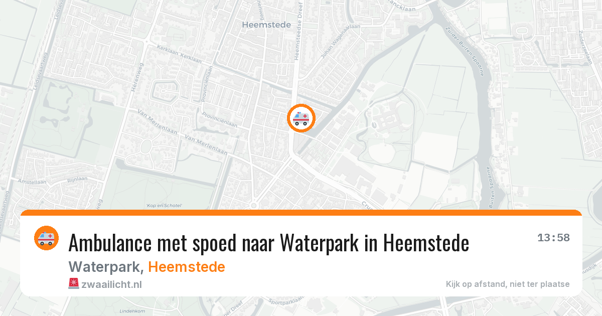 Ambulance met spoed naar Waterpark in Heemstede — 20 jun 2026