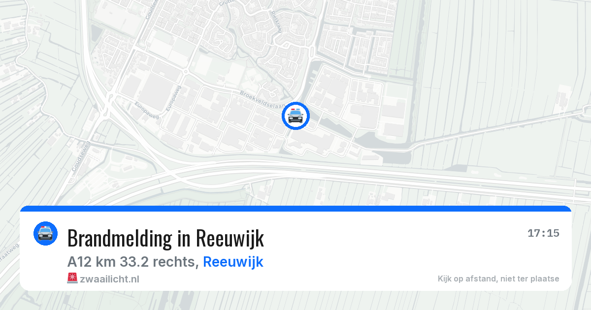 Brandmelding in Reeuwijk — 13 jul 2026