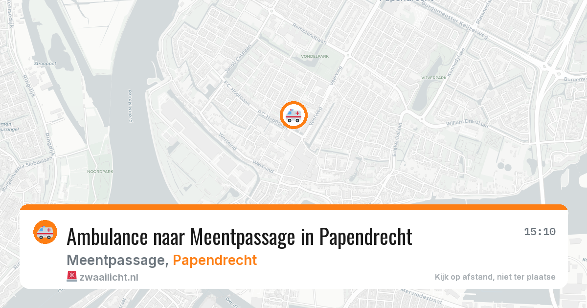 Ambulance naar Meentpassage in Papendrecht — 4 jun 2026