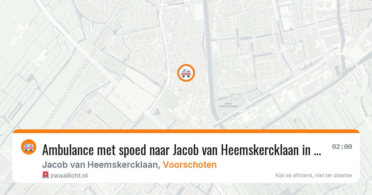 Ambulance met spoed naar Jacob van Heemskercklaan in Voorschoten — 4 aug 2026