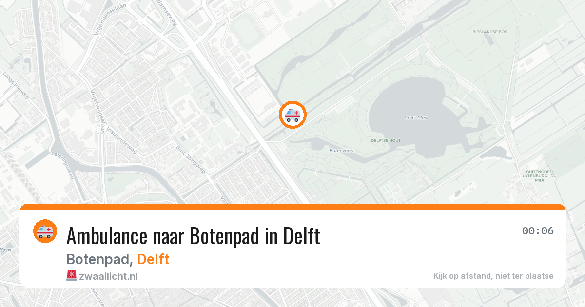 Ambulance naar Botenpad in Delft — 16 jun 2026