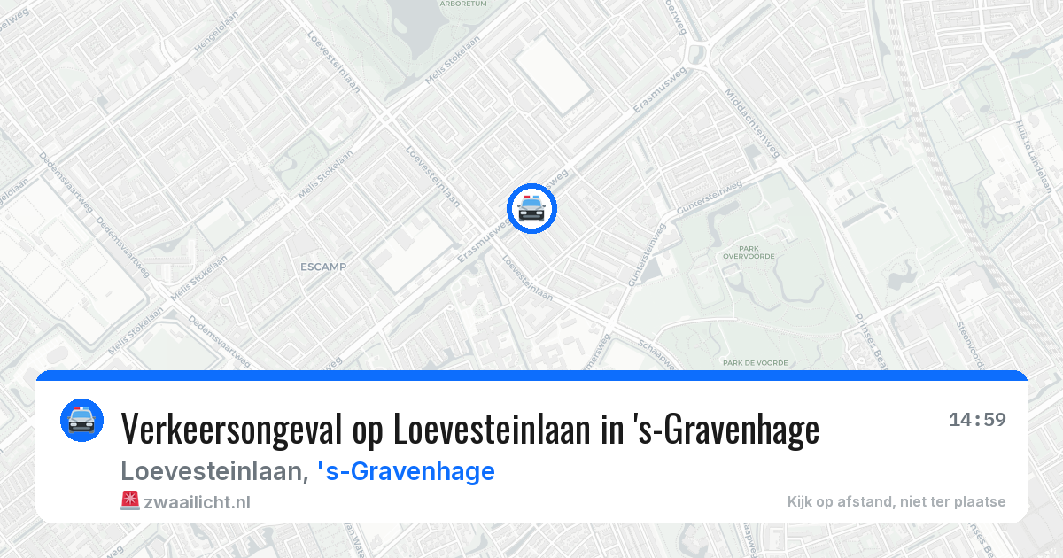 Verkeersongeval op Loevesteinlaan in 's-Gravenhage — 26 jun 2026