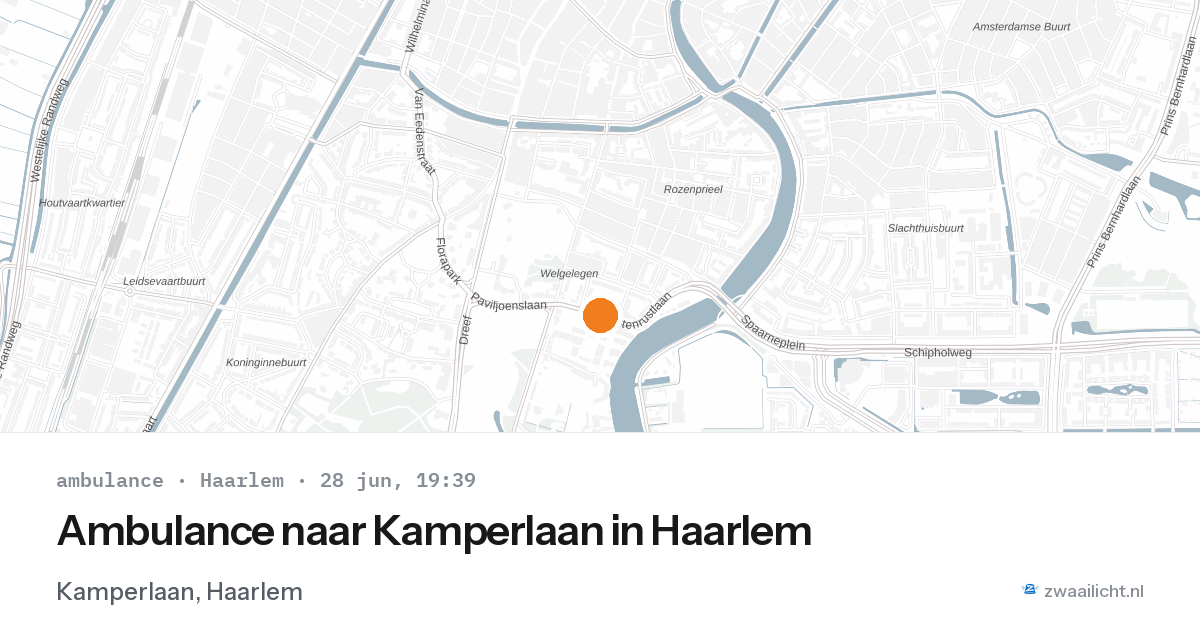 Ambulance naar Kamperlaan in Haarlem — 28 jun 2026