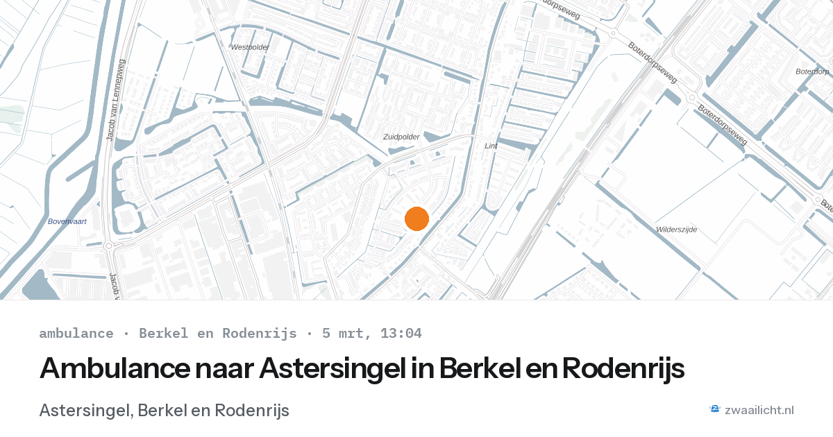 Ambulance naar Astersingel in Berkel en Rodenrijs — 5 mrt 2026