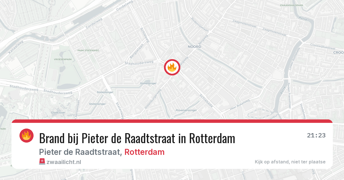 Brand bij Pieter de Raadtstraat in Rotterdam — 7 aug 2026