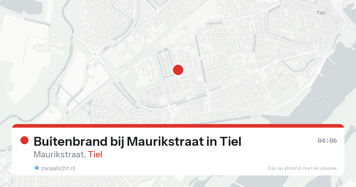 Buitenbrand bij Maurikstraat in Tiel — 24 aug 2026