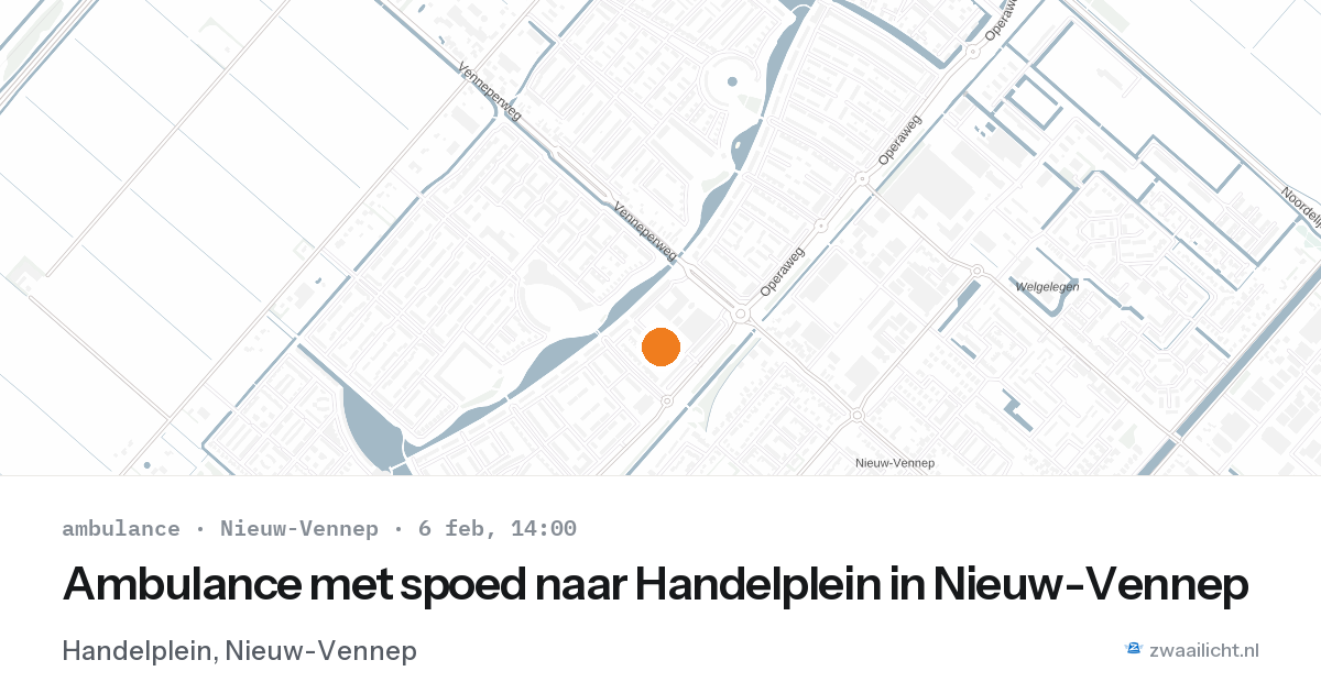 Ambulance met spoed naar Handelplein in Nieuw-Vennep — 6 feb 2026