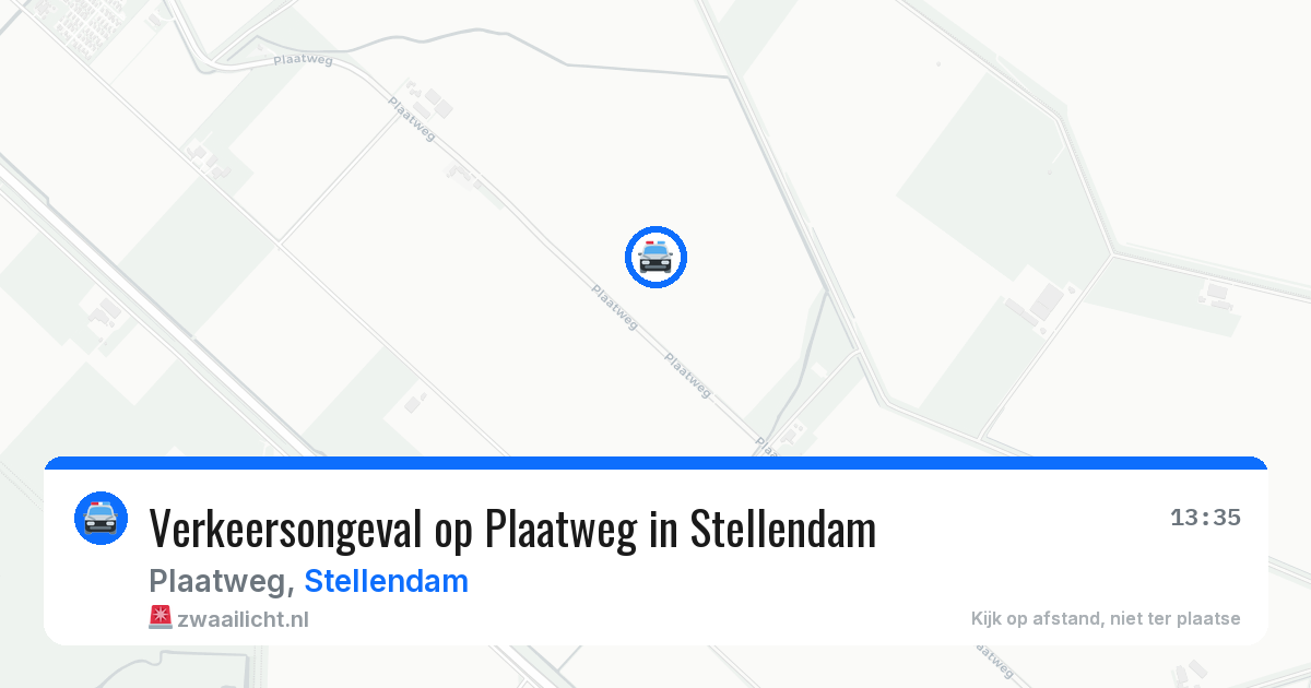 Verkeersongeval op Plaatweg in Stellendam — 16 mei 2026