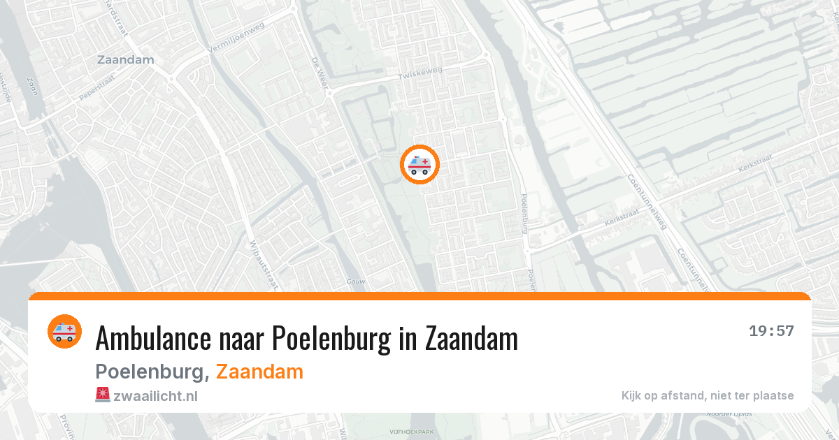 Ambulance naar Poelenburg in Zaandam — 7 jul 2026