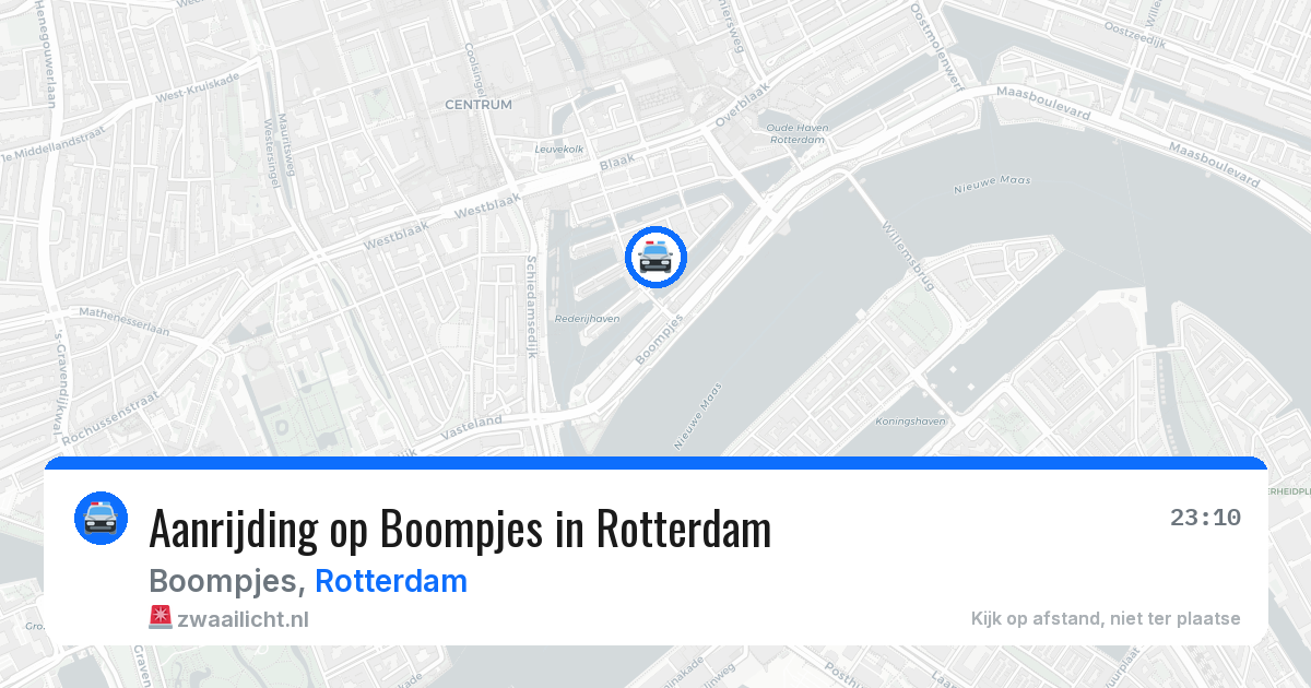 Aanrijding op Boompjes in Rotterdam — 26 jun 2026