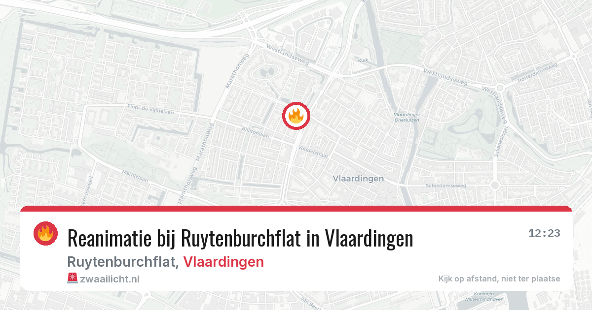 Reanimatie bij Ruytenburchflat in Vlaardingen — 22 apr 2026