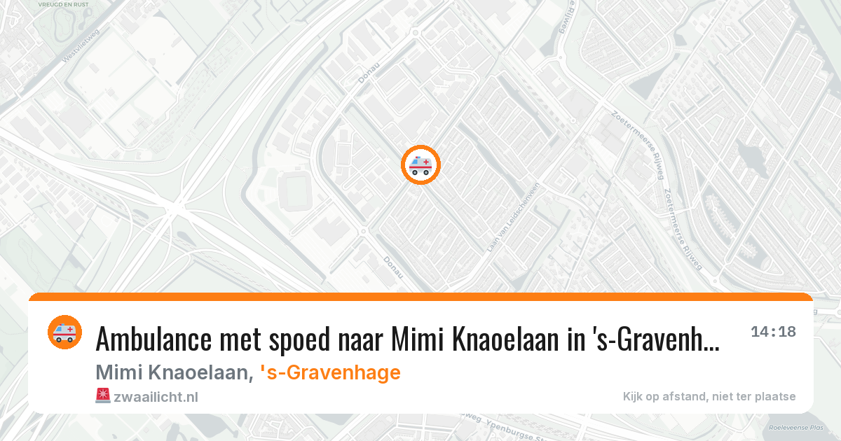 Ambulance met spoed naar Mimi Knaoelaan in 's-Gravenhage — 15 jun 2026