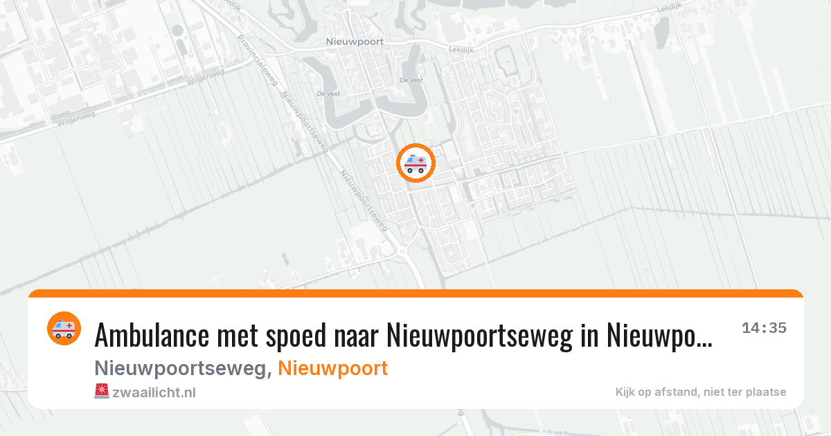 Ambulance met spoed naar Nieuwpoortseweg in Nieuwpoort — 30 mei 2026