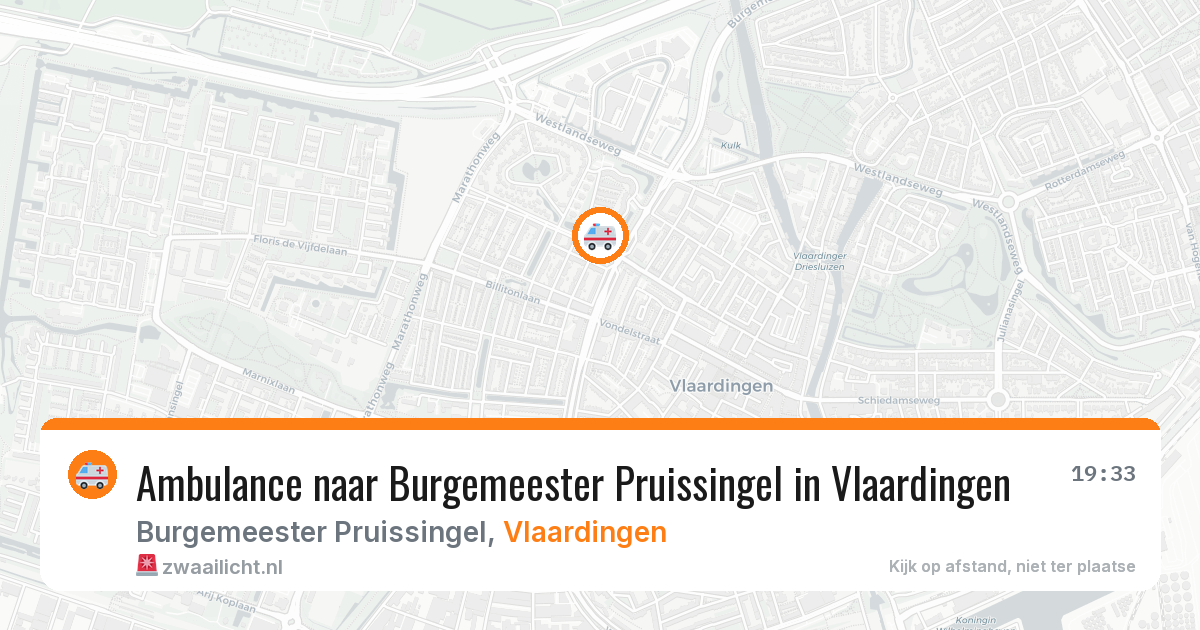 Ambulance naar Burgemeester Pruissingel in Vlaardingen — 11 aug 2026